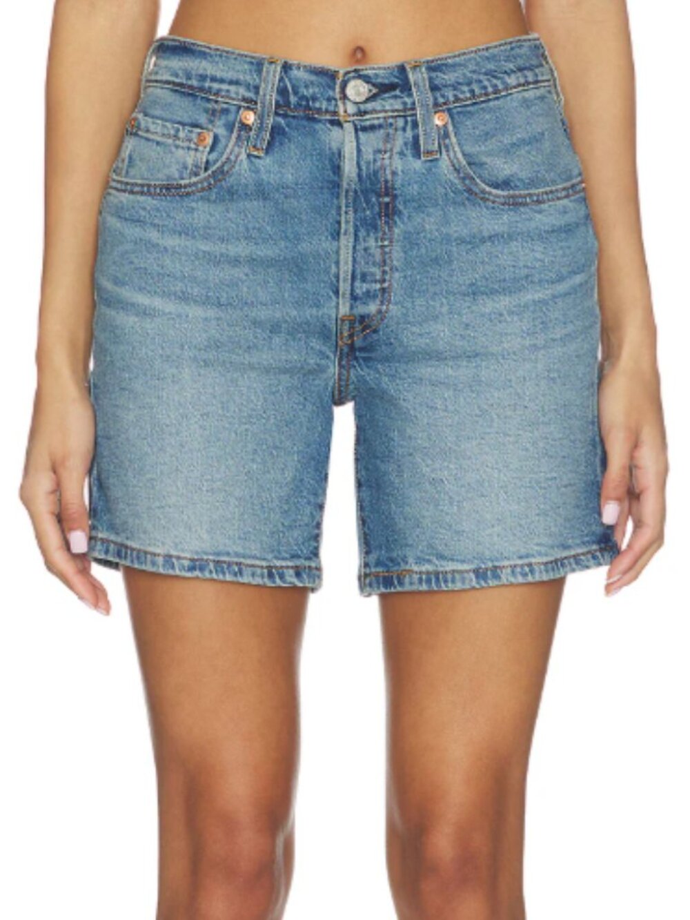 Levi's 501 Mid Thigh Short Medium Wash Size 29